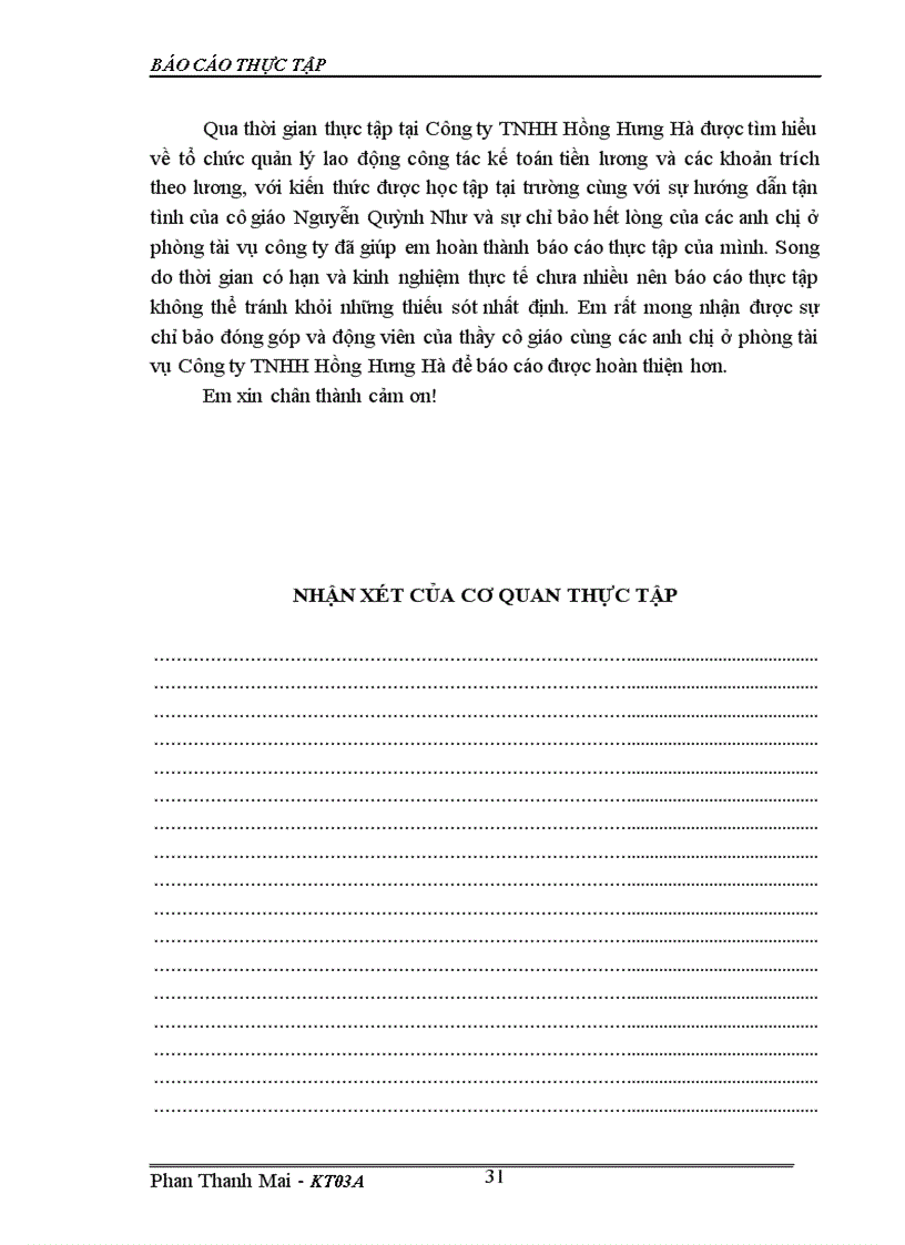 image for page Kế toán tiền lương và các khoản trích theo lương tại Công ty TNHH Hồng Hưng Hà Số 46A Phố Hàng Khoai Hoàn Kiếm Hà Nội 1