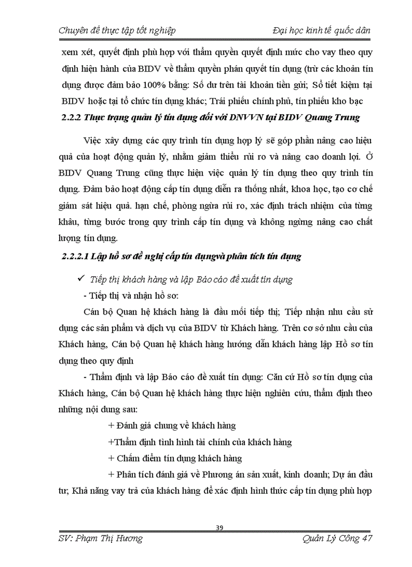 image for page Quản lý hoạt động tín dụng đối với DNVVN tại NHĐT PT Việt Nam chi nhánh Quang Trung Hà Nội