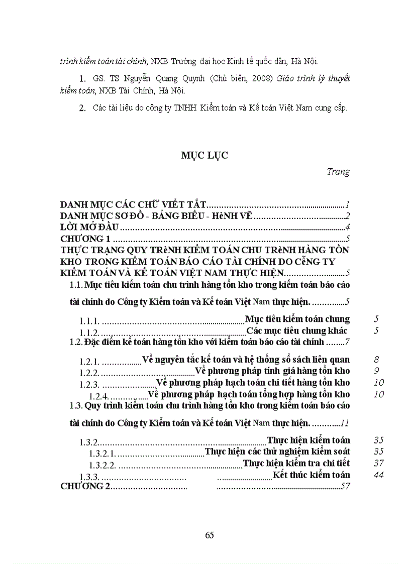 image for page Nhận xét và các giải pháp hoàn thiện quy trình kiểm toán chu trình hàng tồn kho trong kiểm toán báo cáo tài chính do Công ty Kiểm toán và Kế toán Việt Nam thực hiện 1