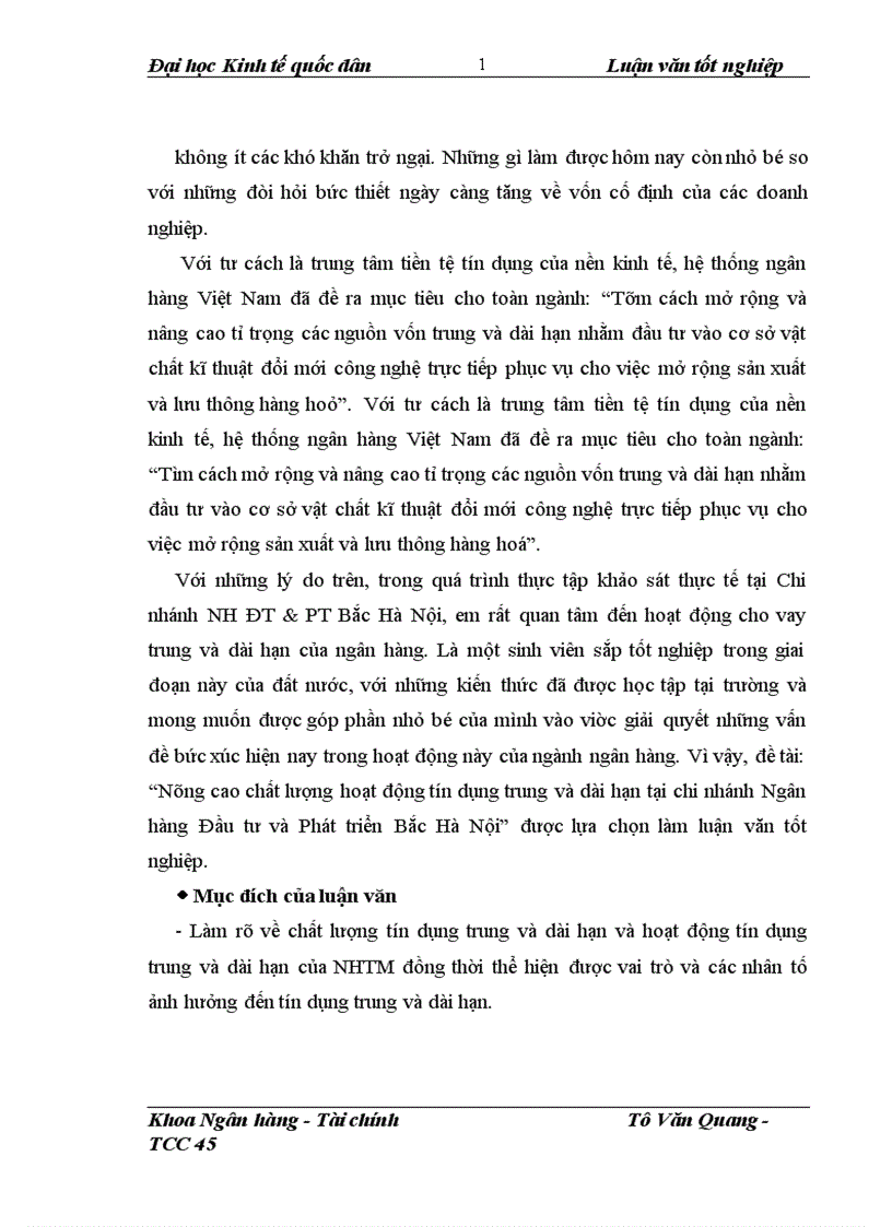 image for page Nâng cao chất lượng hoạt động tín dụng trung và dài hạn tại chi nhánh Ngân hàng Đầu tư và Phát triển Bắc Hà Nội 1