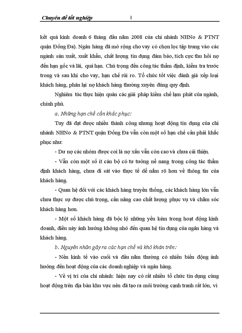 image for page Giải pháp nâng cao chất luợng tín dụng đối với Ngân hàng thương mại tại ngân hàng No PTNT chi nhánh Đống Đa