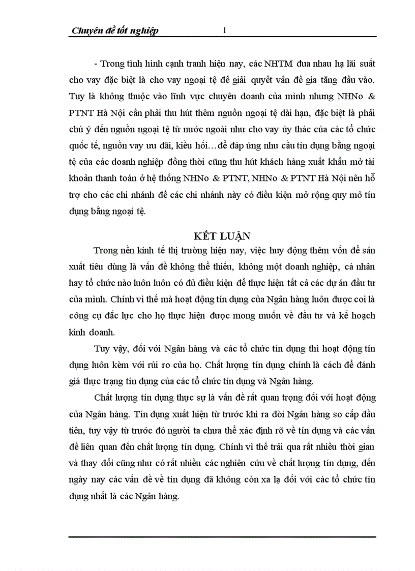 image for page Giải pháp nâng cao chất luợng tín dụng đối với Ngân hàng thương mại tại ngân hàng No PTNT chi nhánh Đống Đa