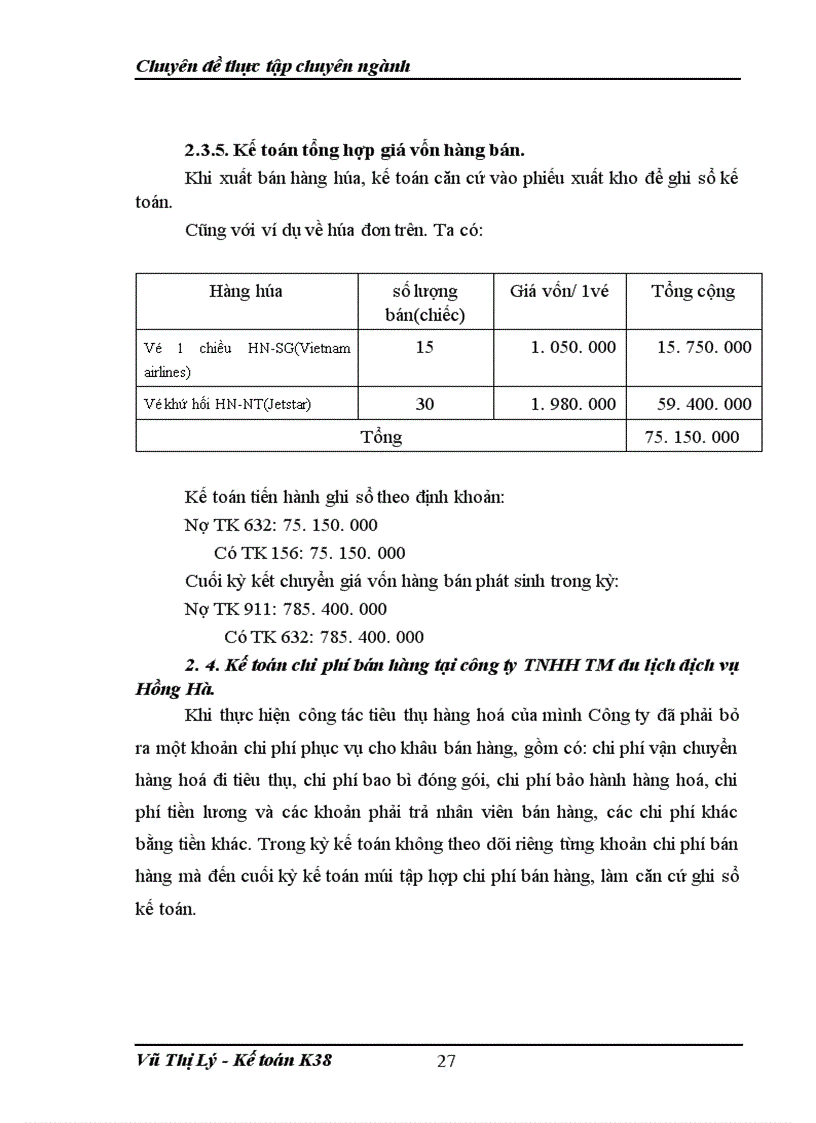 image for page Tìm hiểu kế toán doanh thu chi phí và xác định kết quả hoạt động kinh doanh tại Công ty TNHH TM du lịch dịch vụ Hồng Hà 1