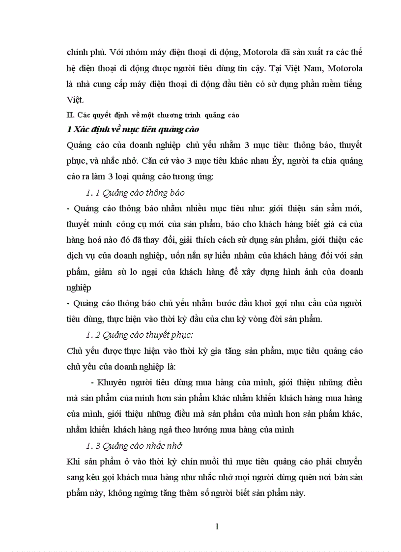 image for page Phân tích một số hoạt động quảng cáo của Công ty Motorola Việt Nam 1