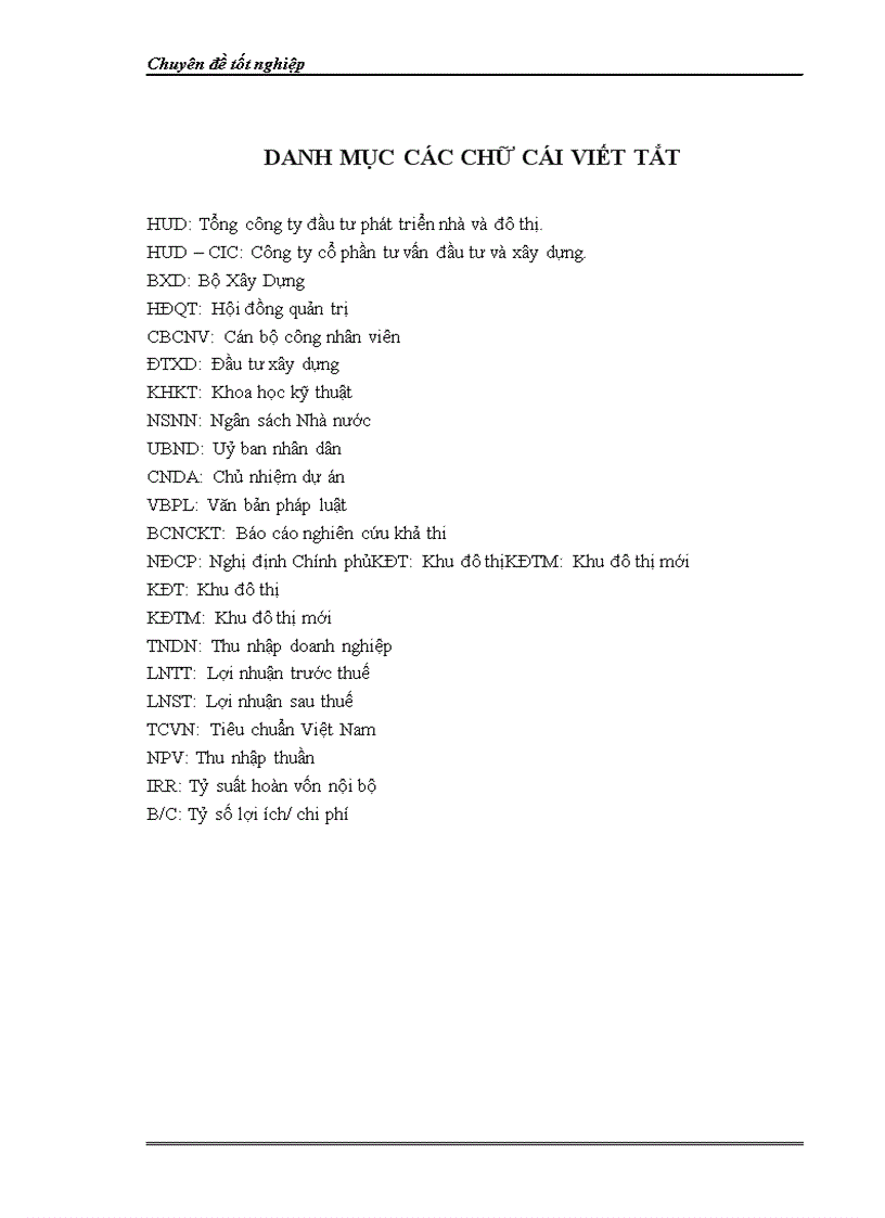 image for page Hoàn thiện công tác lập dự án tại Công ty cổ phần tư vấn đầu tư và xây dựng HUD CIC