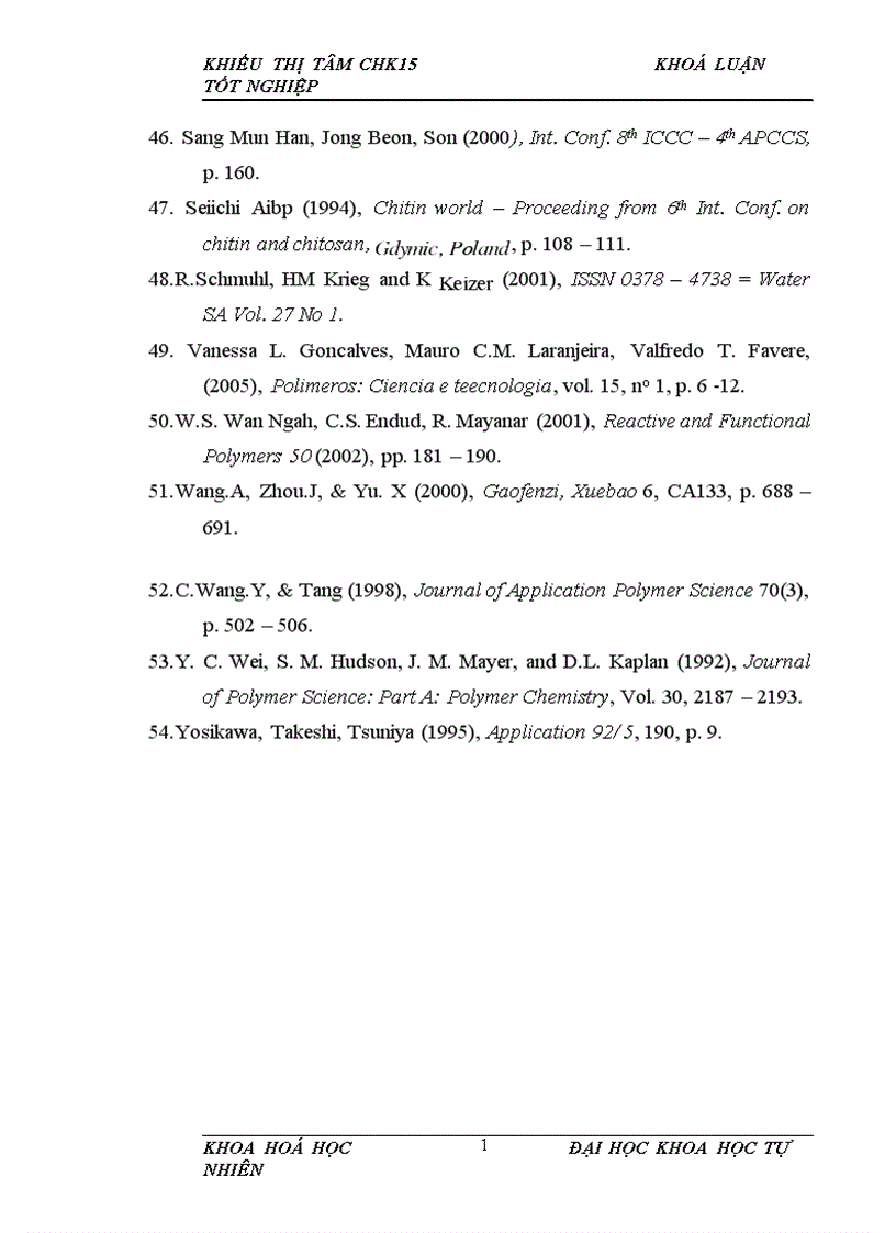 image for page Nghiên cứu phản ứng thuỷ phân chitosan bằng một số axít hữu cơ