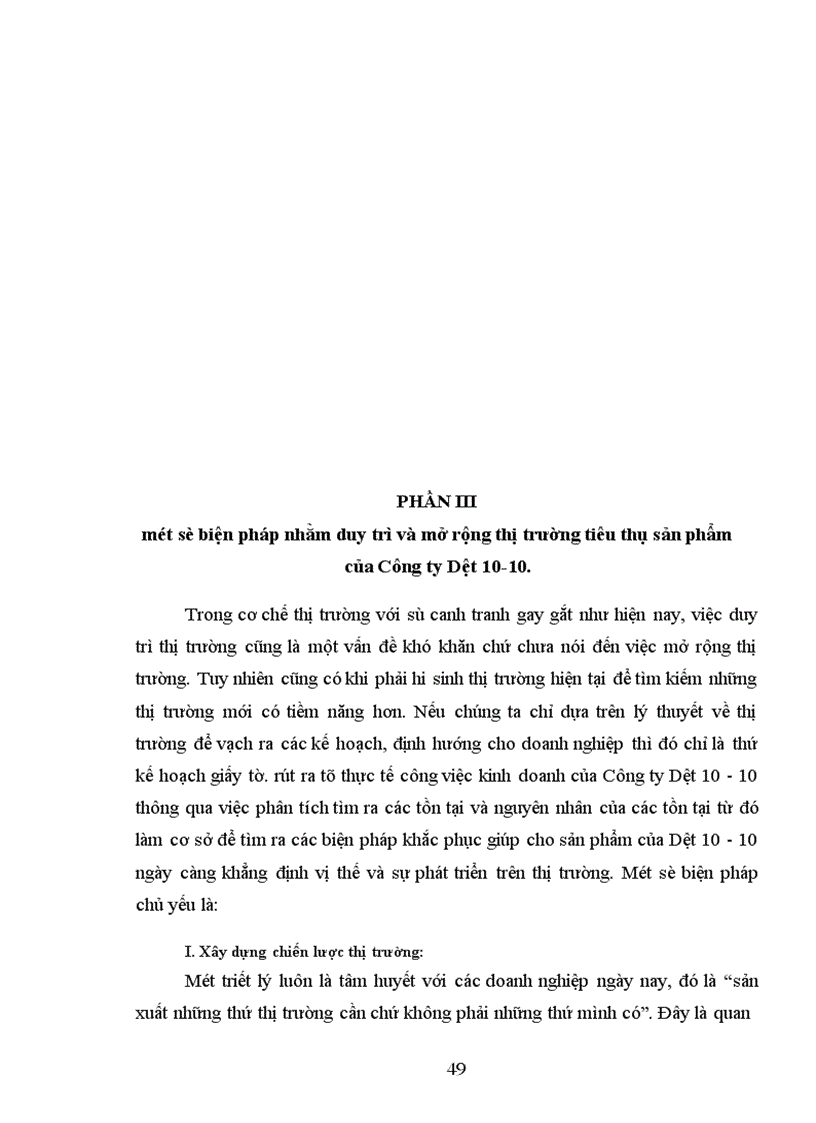 image for page Một số biện pháp nhằm duy trì và mở rộng thị trường tiêu thụ sản phẩm tại Công ty cổ phần Dệt 10 10 1