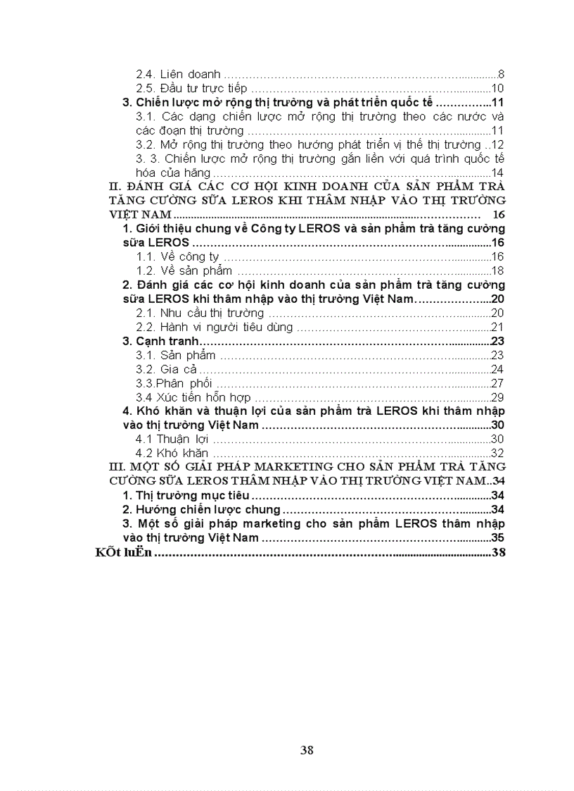 image for page Một số giải pháp Marketing cho sản phẩm trà LEROS thâm nhập vào thị trường Việt Nam 1