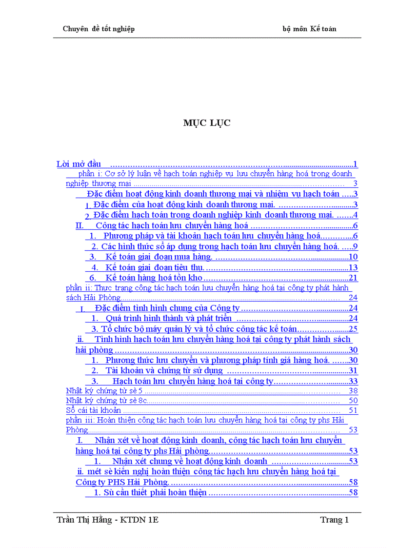 image for page Hoàn thiện công tác kế toán lưu chuyển hàng hoá tại Công ty Phát hành sách Hải Phòng 1