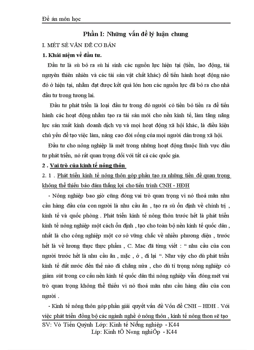 image for page Thực trạng và giải pháp sử dụng vốn đầu tư cho nông nghiệp nông thôn 1