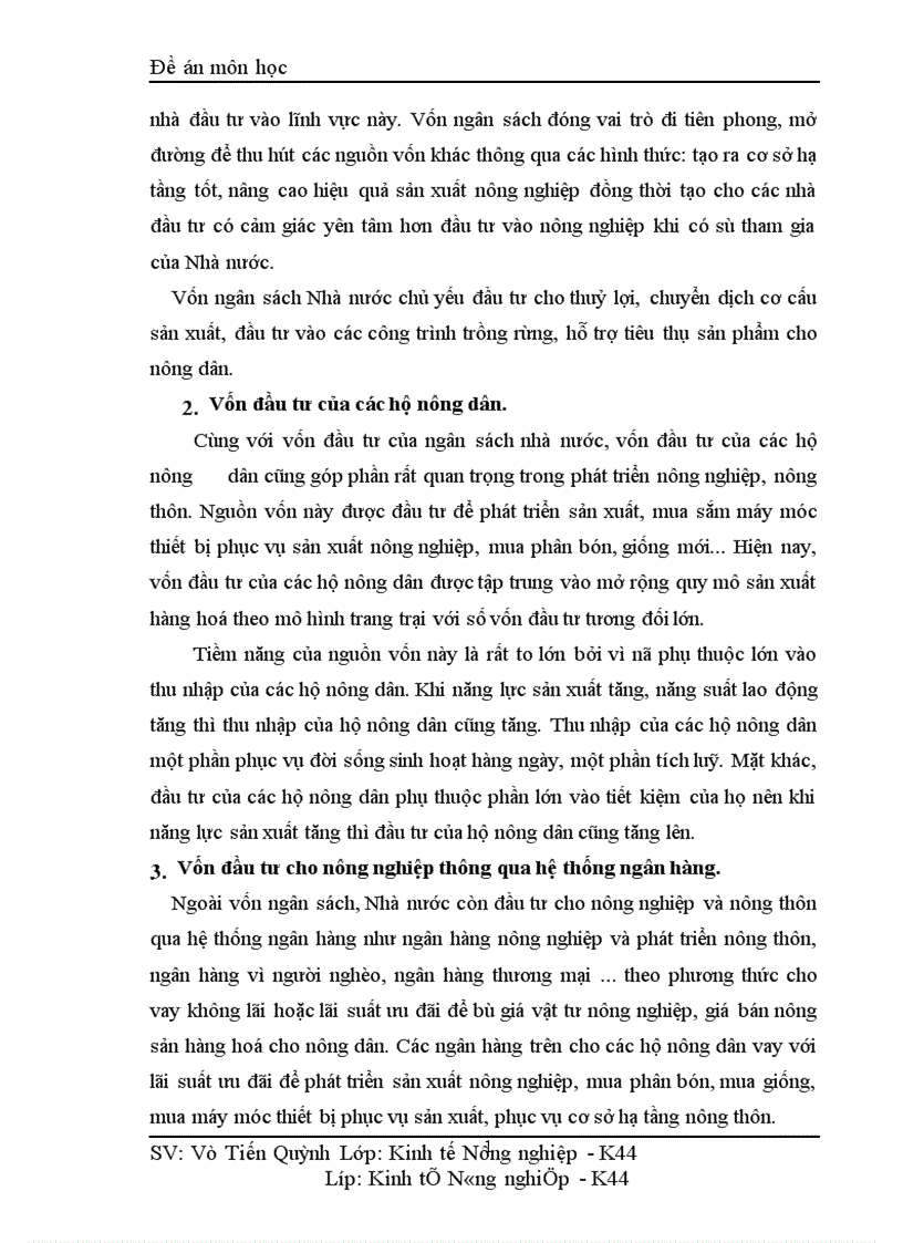image for page Thực trạng và giải pháp sử dụng vốn đầu tư cho nông nghiệp nông thôn 1