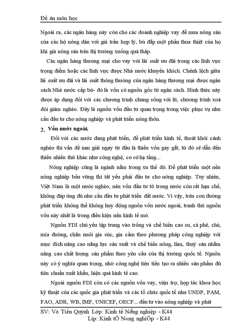 image for page Thực trạng và giải pháp sử dụng vốn đầu tư cho nông nghiệp nông thôn 1