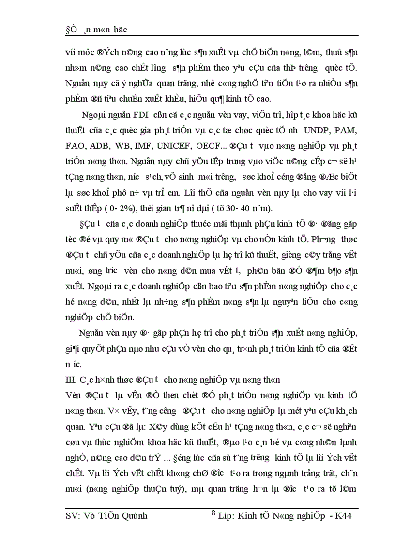 image for page Thực trạng và giải pháp sử dụng vốn đầu tư cho nông nghiệp nông thôn 1