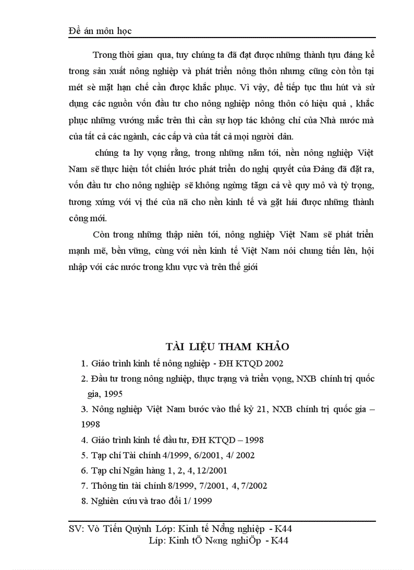 image for page Thực trạng và giải pháp sử dụng vốn đầu tư cho nông nghiệp nông thôn 1