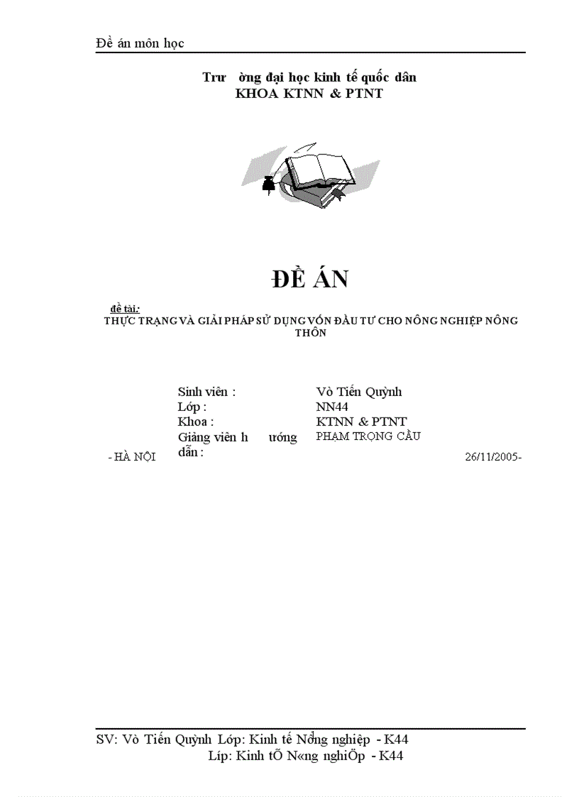 image for page Thực trạng và giải pháp sử dụng vốn đầu tư cho nông nghiệp nông thôn 1