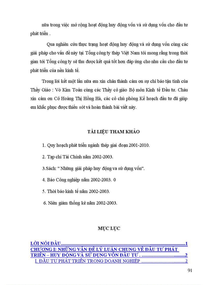 image for page Thực trạng huy động và sử dụng vốn ở Tổng Công ty Thép Việt Nam