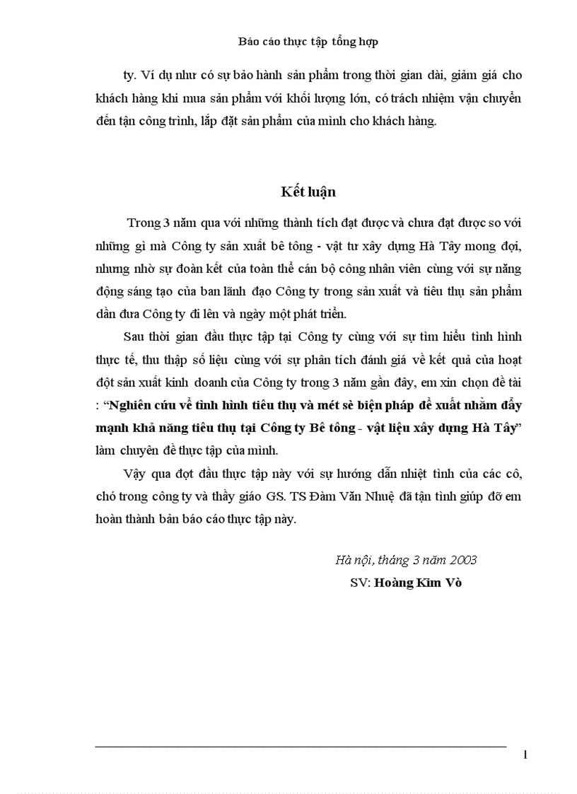 image for page Báo cáo thực tập tổng hợp tại Công ty Bê tông vật liệu xây dựng Hà Tây