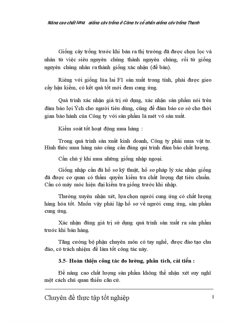 image for page Nâng cao chất lượng giống cây trồng ở Công ty cổ phần giống cây trồng Thanh Hóa 1