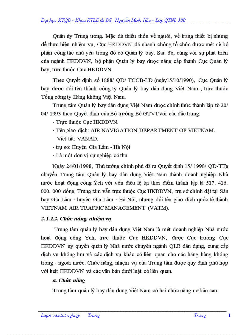 image for page Hoàn thiện công tác đào tạo đội ngũ Kiểm soát viên không lưu ở Trung tâm Quản lý bay dân dụng Việt Nam 1