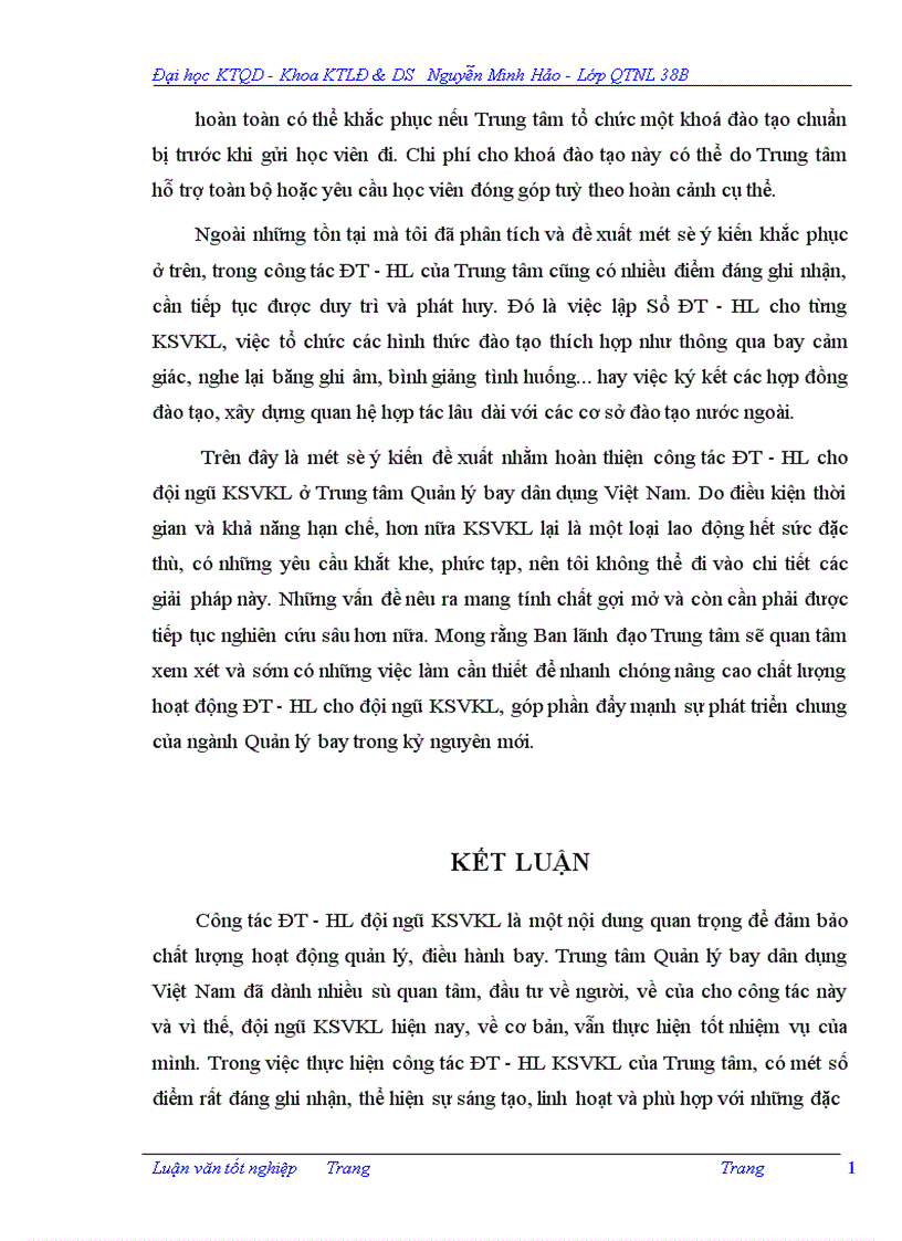 image for page Hoàn thiện công tác đào tạo đội ngũ Kiểm soát viên không lưu ở Trung tâm Quản lý bay dân dụng Việt Nam 1
