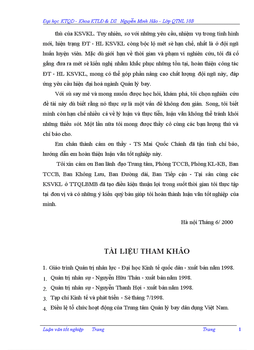 image for page Hoàn thiện công tác đào tạo đội ngũ Kiểm soát viên không lưu ở Trung tâm Quản lý bay dân dụng Việt Nam 1