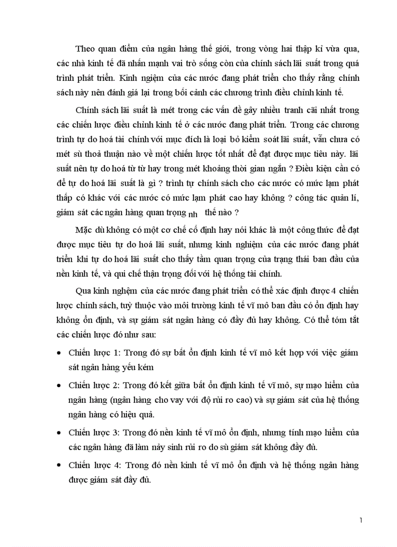 image for page Tự do hoá lãi suất trong điều kiện nền kinh tế Việt Nam 1