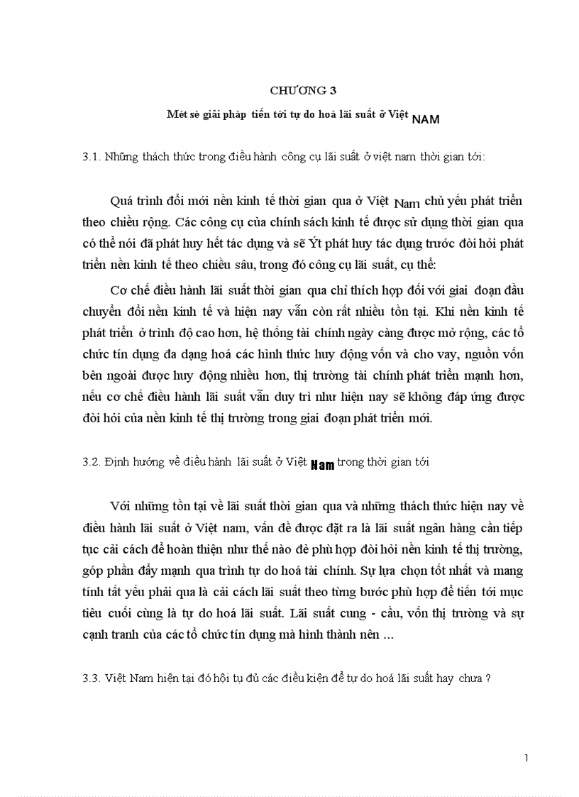 image for page Tự do hoá lãi suất trong điều kiện nền kinh tế Việt Nam 1