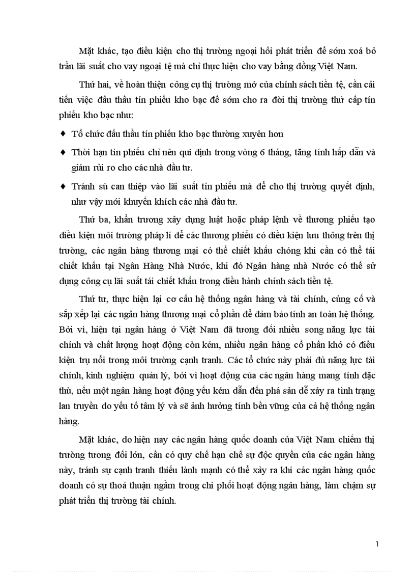 image for page Tự do hoá lãi suất trong điều kiện nền kinh tế Việt Nam 1