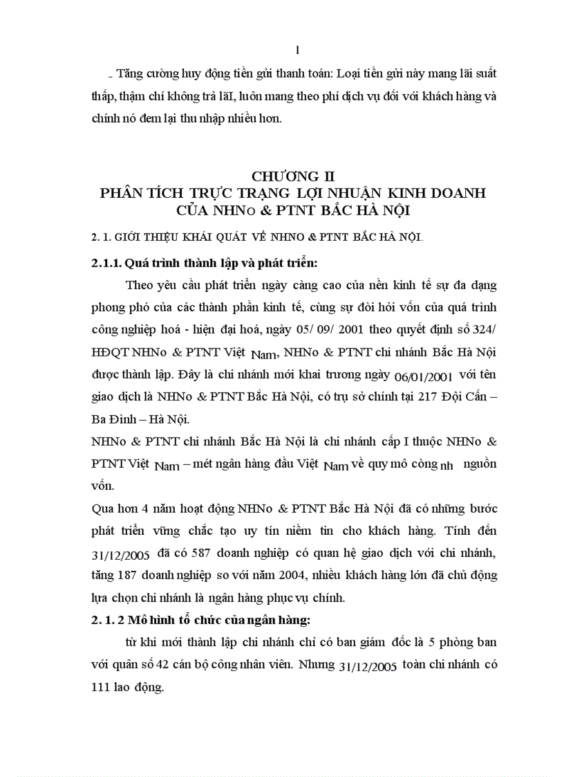 image for page Giải pháp chủ yếu để tăng lợi nhuận tại Ngân hàng nông nghiệp và phát triển nông thôn chi nhánh Bắc Hà Nội 1