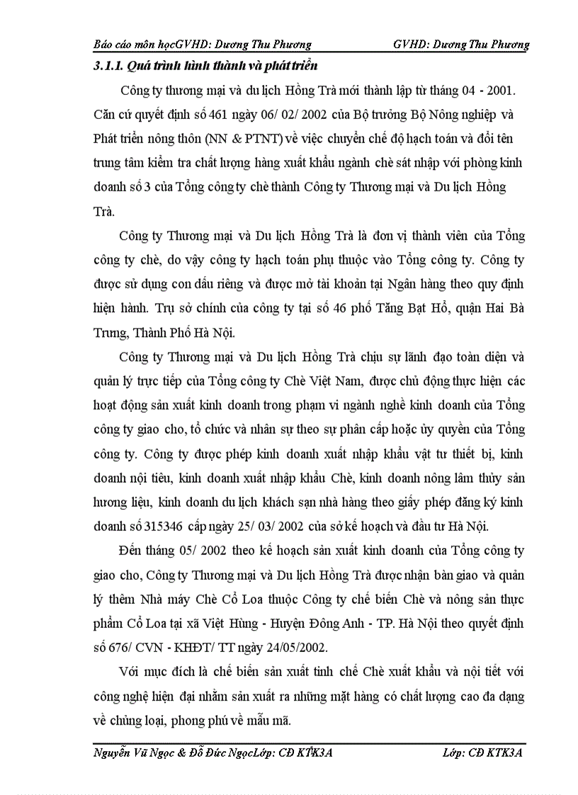 image for page Kế toán tập hợp chi phí sản xuất và tính giá thành sản phẩm tại Công ty Thương mại và Du lịch Hồng Trà 1