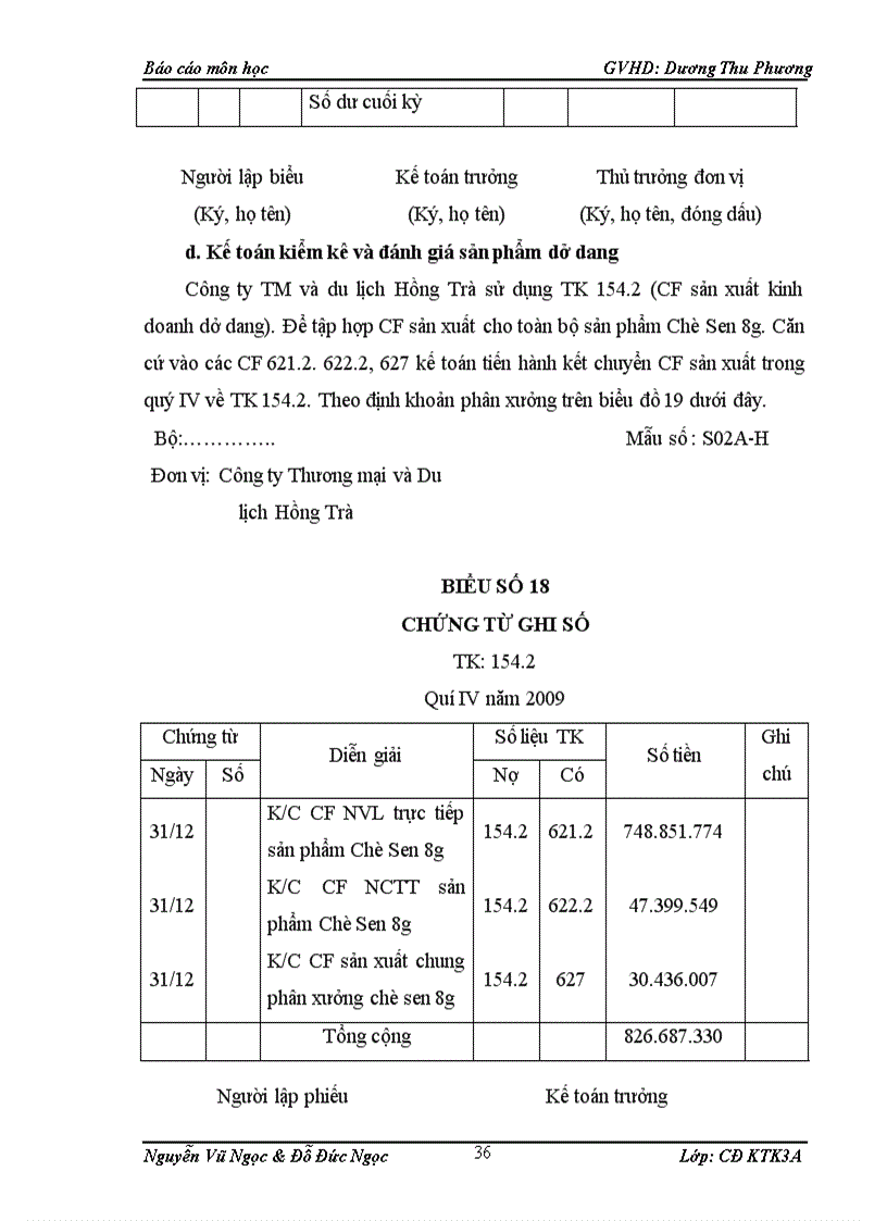 image for page Kế toán tập hợp chi phí sản xuất và tính giá thành sản phẩm tại Công ty Thương mại và Du lịch Hồng Trà 1