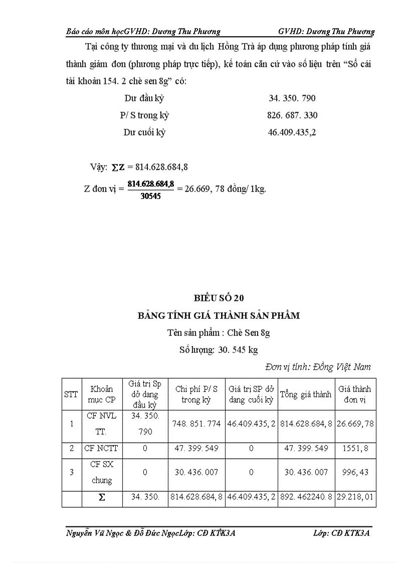image for page Kế toán tập hợp chi phí sản xuất và tính giá thành sản phẩm tại Công ty Thương mại và Du lịch Hồng Trà 1