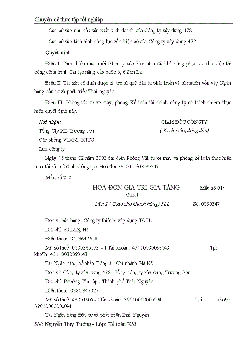 image for page Hoàn thiện hạch toán TSCĐ với việc nâng cao hiệu quả sử dụng TSCĐ tại Công ty Xây dựng 472 Tổng công ty xây dựng Trường Sơn 1