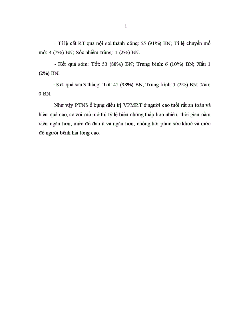 image for page Đánh giá kết quả PTNS điều trị VPMRT ở người cao tuổi tại bệnh viện Hữu Nghị Việt Đức giai đoạn 2005 2010