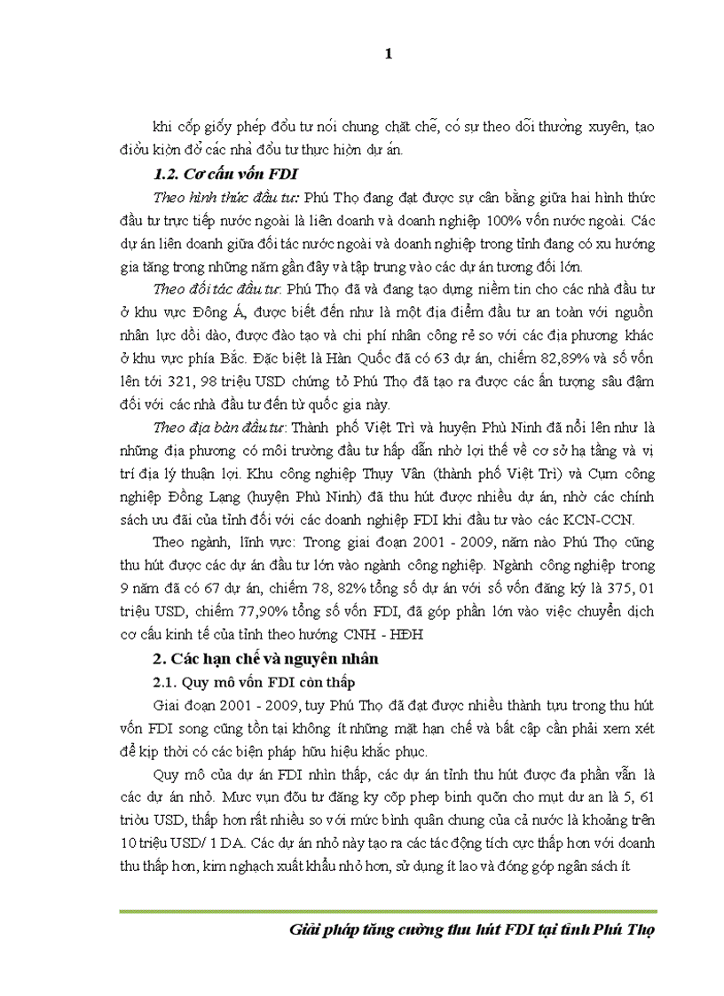image for page Giải pháp tăng cường thu hút vốn đầu tư trực tiếp nước ngoài FDI tại tỉnh Phú Thọ 1