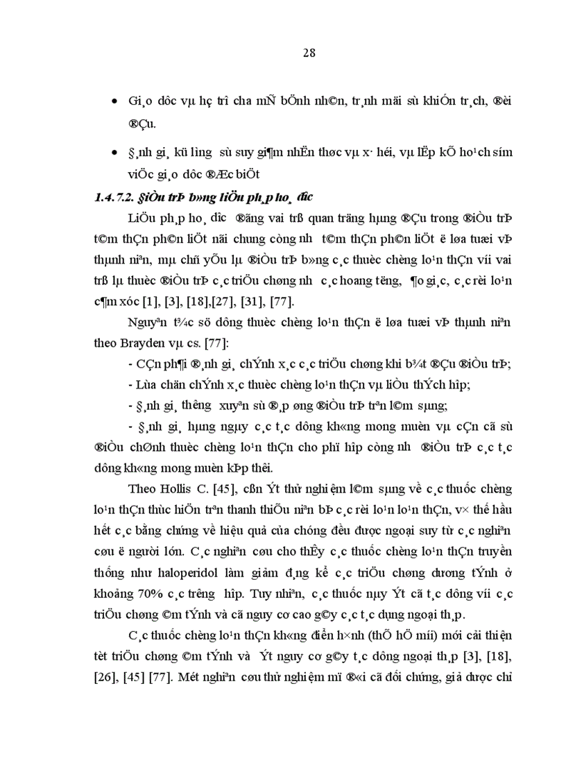 image for page Nghiên cứu đặc điểm lâm sàng và một số yếu tố liên quan đến bệnh tâm thần phân liệt ở lứa tuổi vị thành niên