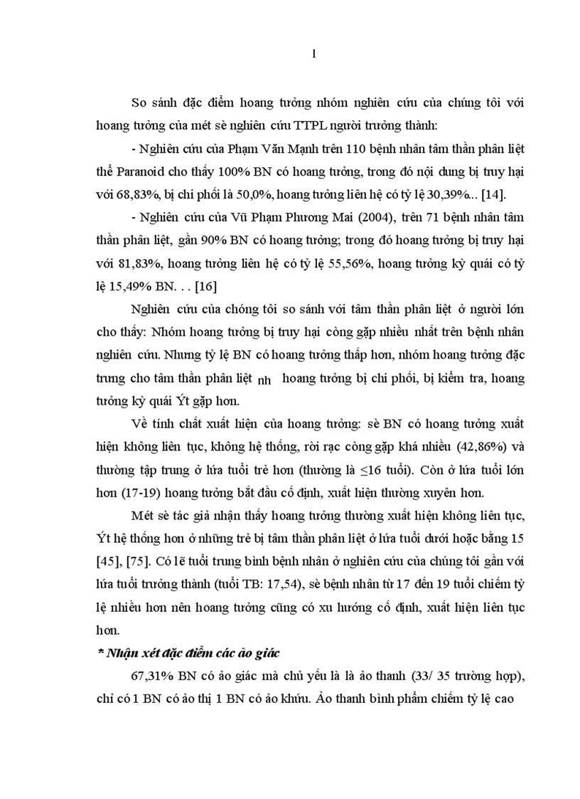 image for page Nghiên cứu đặc điểm lâm sàng và một số yếu tố liên quan đến bệnh tâm thần phân liệt ở lứa tuổi vị thành niên