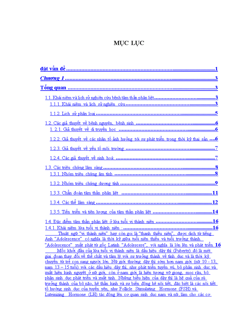 image for page Nghiên cứu đặc điểm lâm sàng và một số yếu tố liên quan đến bệnh tâm thần phân liệt ở lứa tuổi vị thành niên