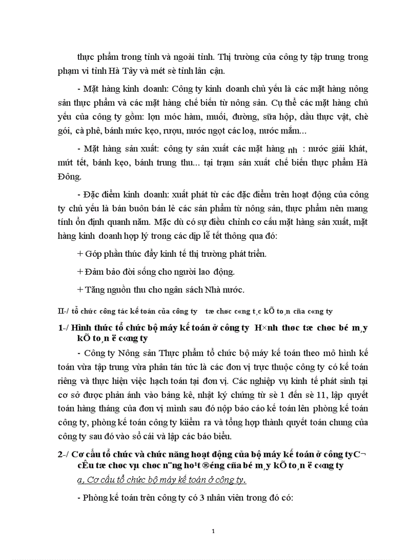 image for page Tổ chức công tác kế toán tiền lương và các khoản trích theo lương tại công ty Nông sản Thực phẩm Hà Tây 1