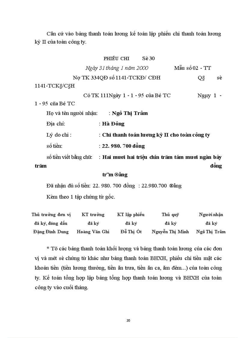 image for page Tổ chức công tác kế toán tiền lương và các khoản trích theo lương tại công ty Nông sản Thực phẩm Hà Tây 1