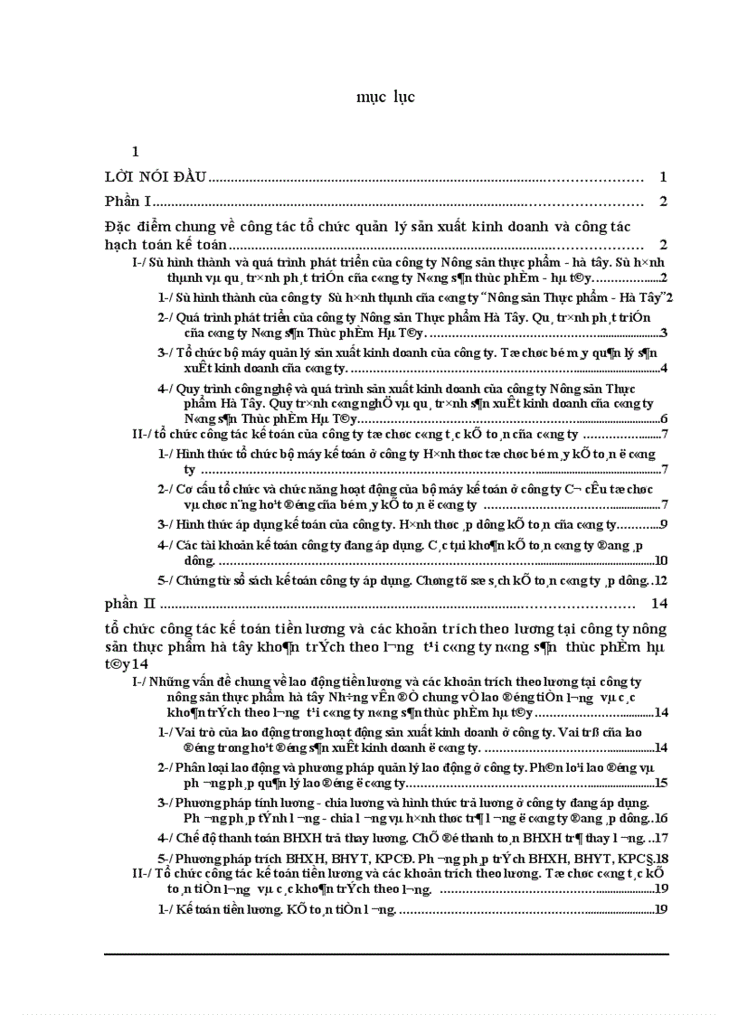 image for page Tổ chức công tác kế toán tiền lương và các khoản trích theo lương tại công ty Nông sản Thực phẩm Hà Tây 1