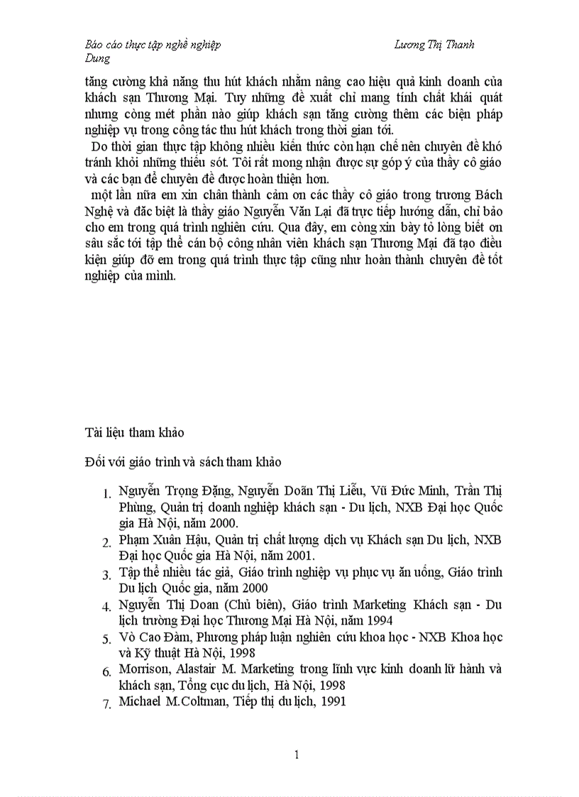 image for page Những biện pháp nghiệp vụ nhằm thu hút khách hàng tại khách sạn Thương Mại