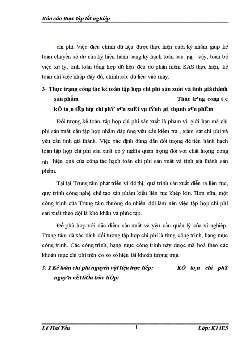image for page Thực trạng công tác kế toán chi phí sản xuất tính giá thành sản phẩm tại Trung tâm phát triển vì đô thị 1