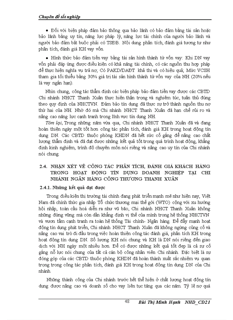 image for page Giải pháp hoàn thiện công tác phân tích đánh giá khách hàng trong hoạt động tín dụng doanh nghiệp tại Chi nhánh Ngân hàng Công thương Thanh Xuân 1