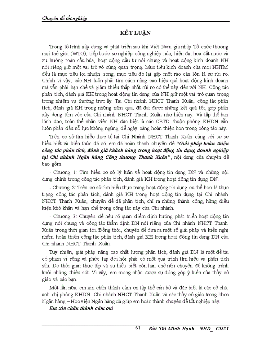 image for page Giải pháp hoàn thiện công tác phân tích đánh giá khách hàng trong hoạt động tín dụng doanh nghiệp tại Chi nhánh Ngân hàng Công thương Thanh Xuân 1