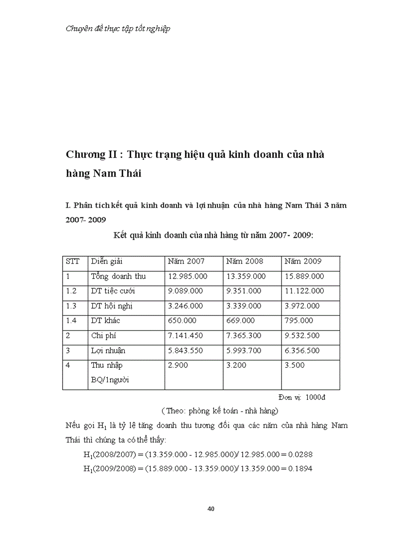 image for page Thực trạng hiệu quả kinh doanh của nhà hàng Nam Thái
