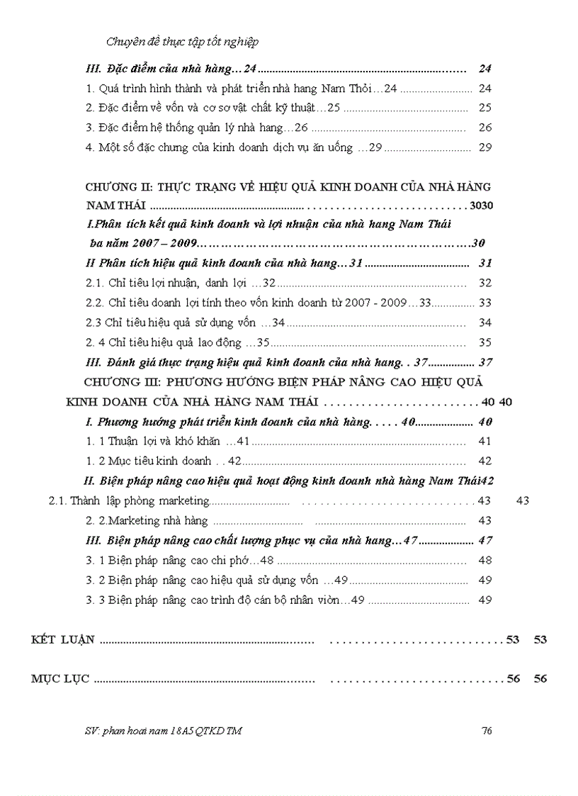 image for page Thực trạng hiệu quả kinh doanh của nhà hàng Nam Thái