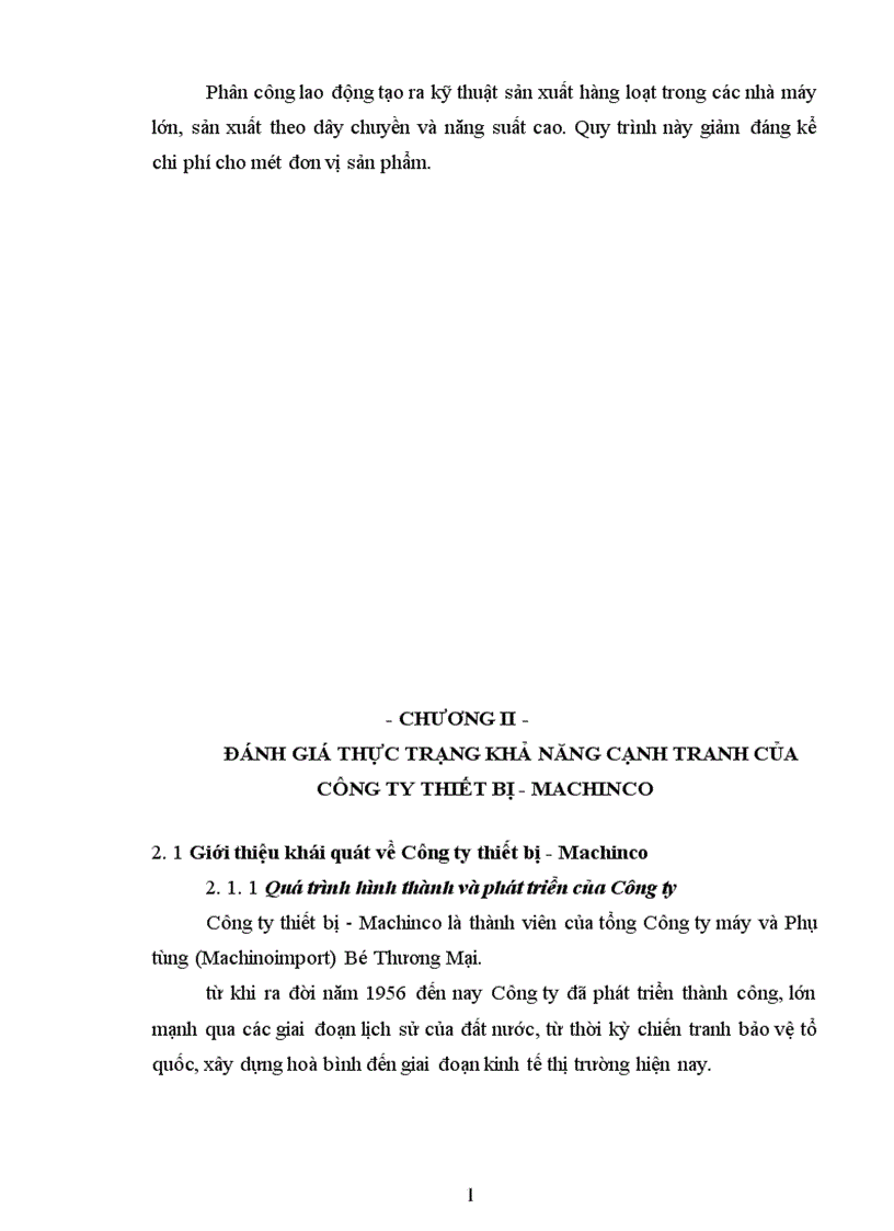 image for page Nâng cao khả năng cạnh tranh của Công ty thiết bị Machinco