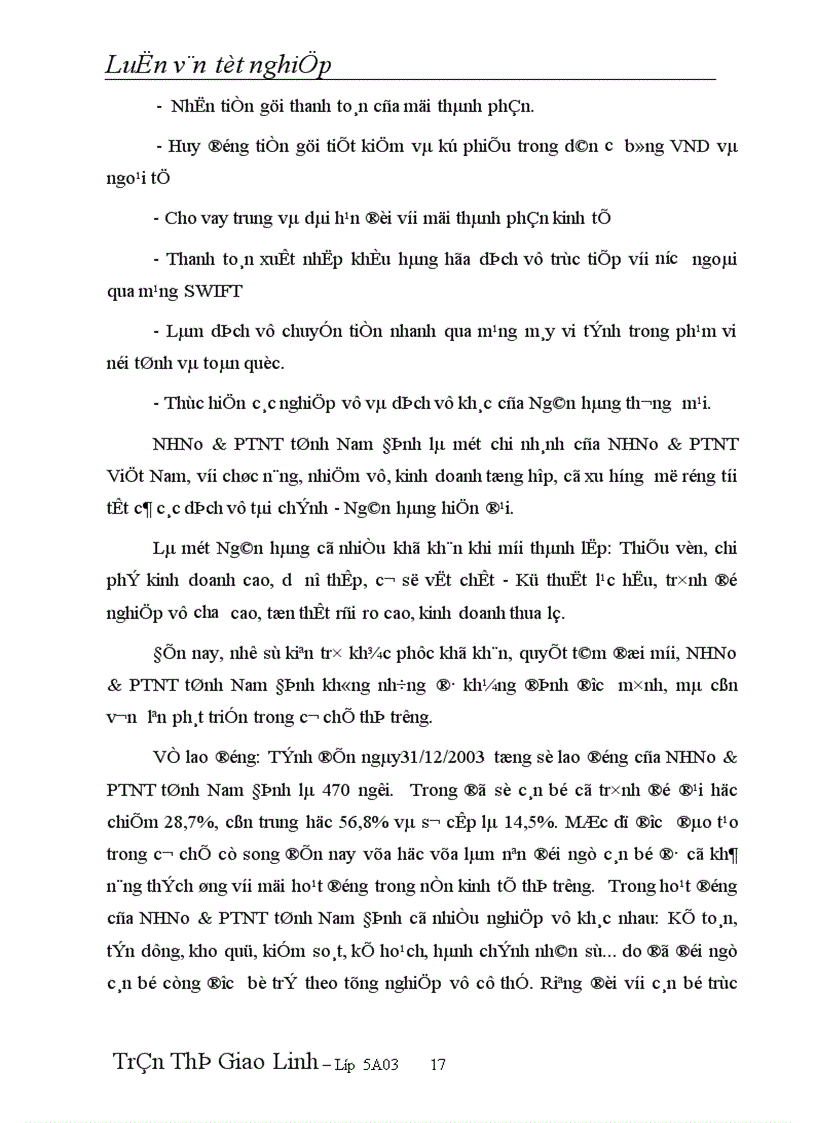 image for page Một số kiến nghị góp phần hoàn thiện chế độ thanh toán không dùng tiền mặt tại NHNo PTNT tỉnh Nam Định 1