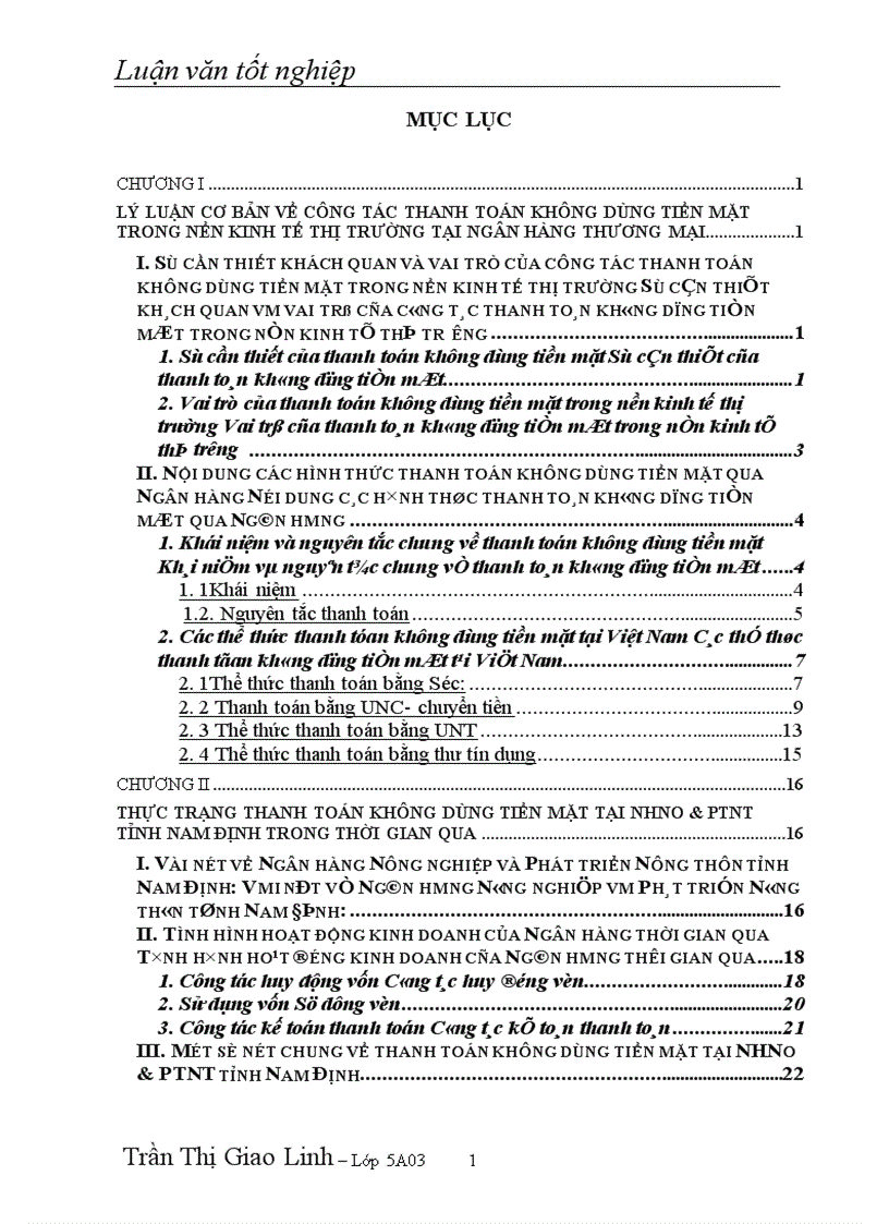 image for page Một số kiến nghị góp phần hoàn thiện chế độ thanh toán không dùng tiền mặt tại NHNo PTNT tỉnh Nam Định 1